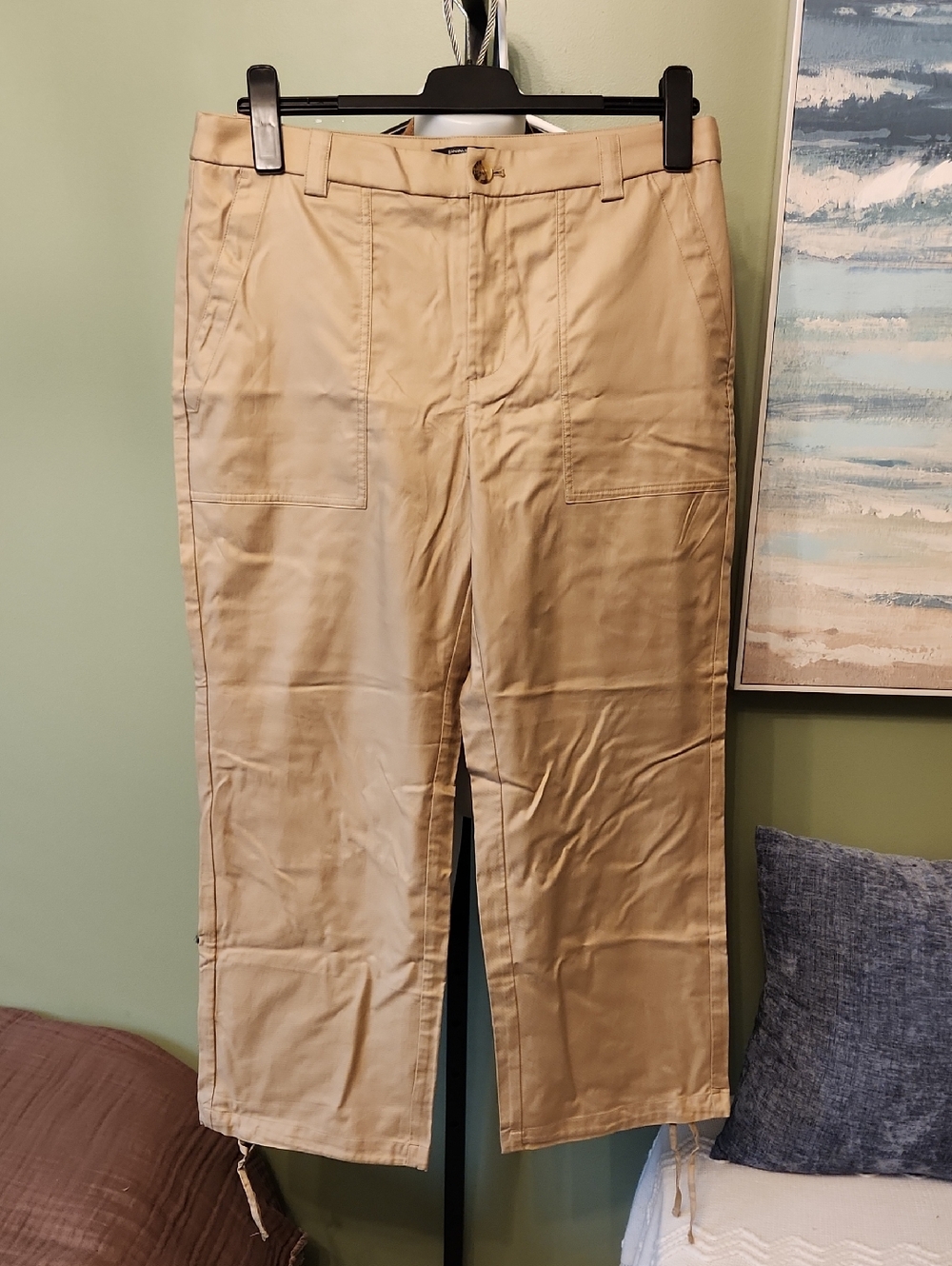 Banana Republic Tan Straight-Leg Pants